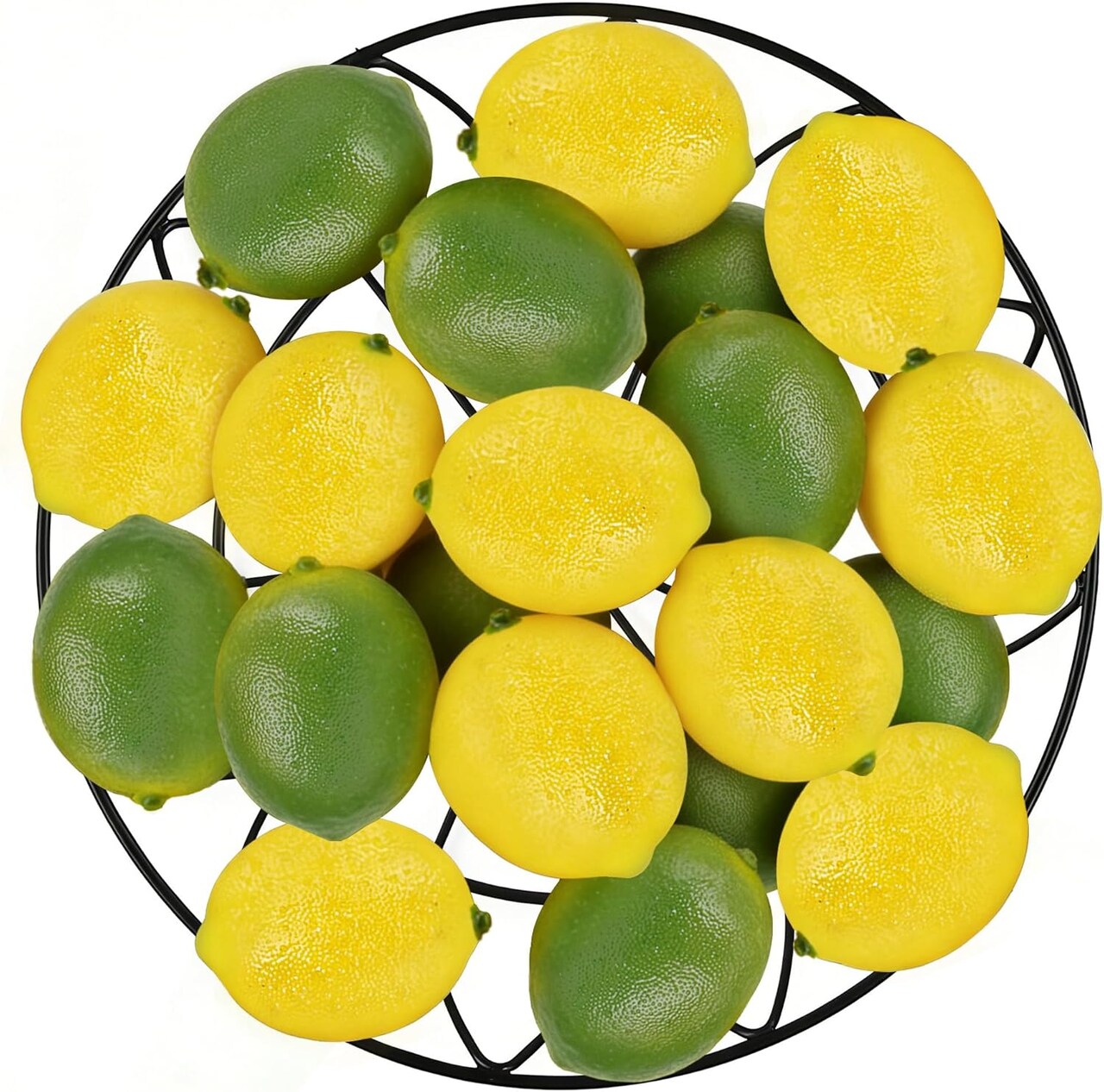 20PCS Artificial Lemons – Yellow and Green Fake Fruit with Matte Finish for Kitchen, Table Centerpiece, Fruit Bowl, and Photography Props